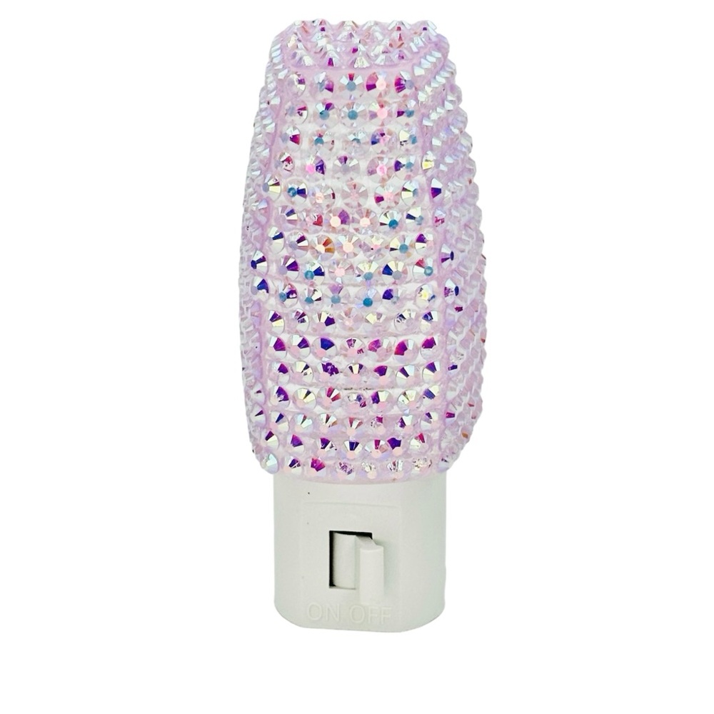 LED Rhinestone Color Light Manual Sparkle Nightlight Cool Light Purple